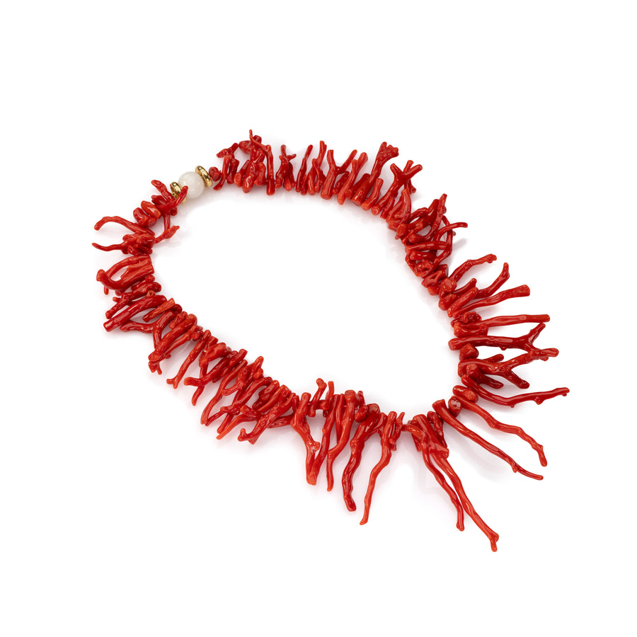 Oxblood Coral Branch Necklace