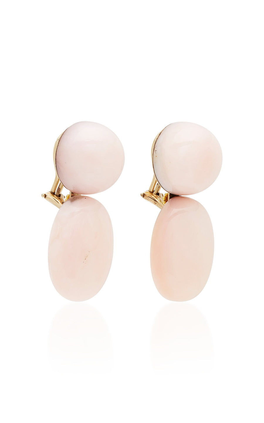 Double Stone Pink Opal Earrings