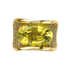 Lemon Citrine Vogue Ring