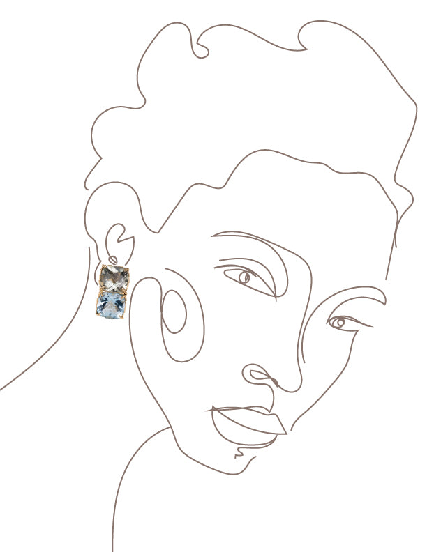 Double stone Earrings (lge)