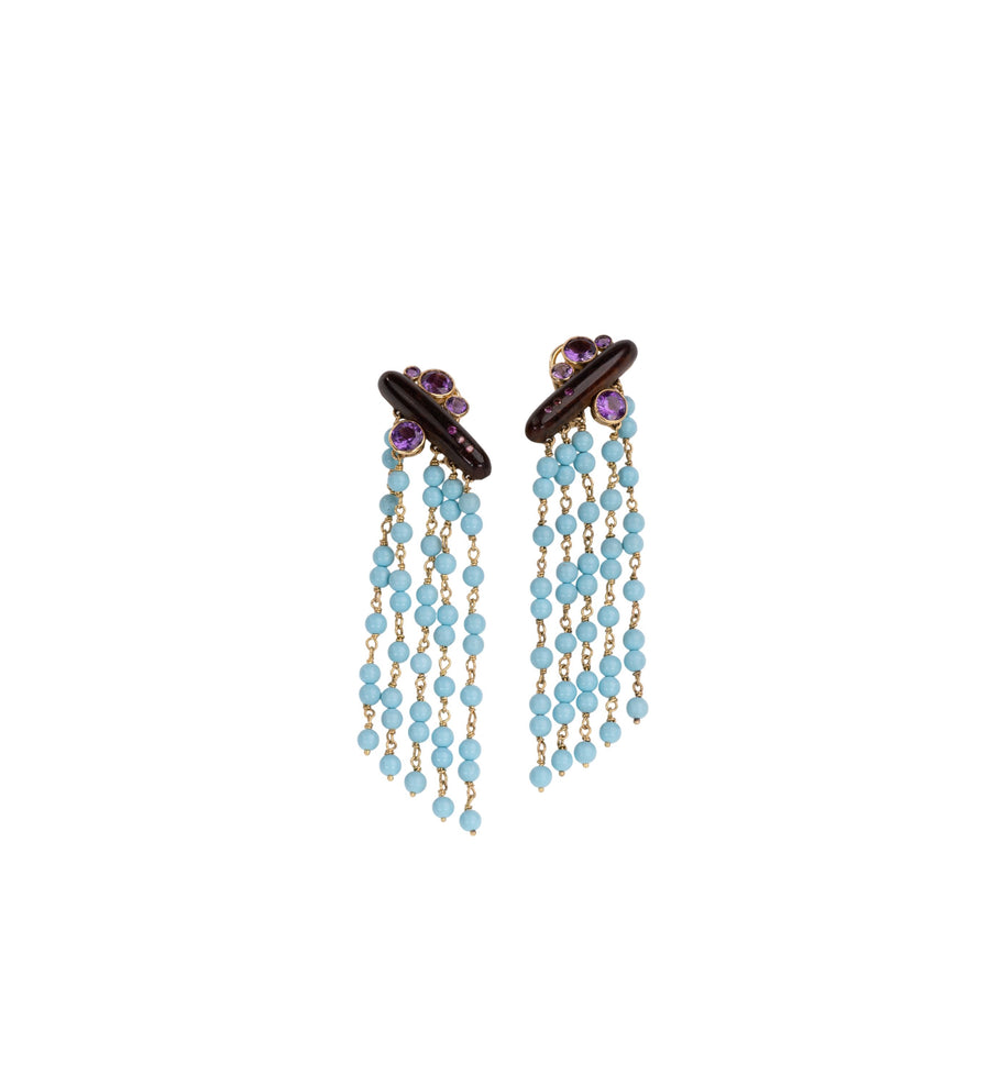 Multi Turquoise Dangle Earrings