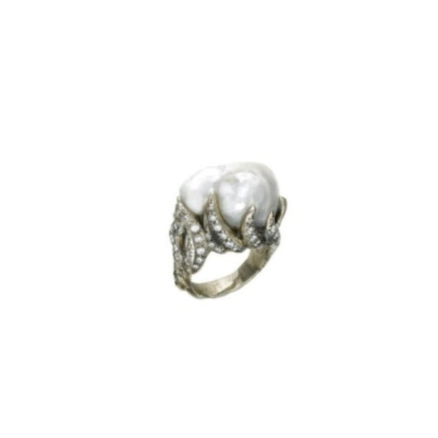 South sea Pearl & Diamond Cocktail Ring