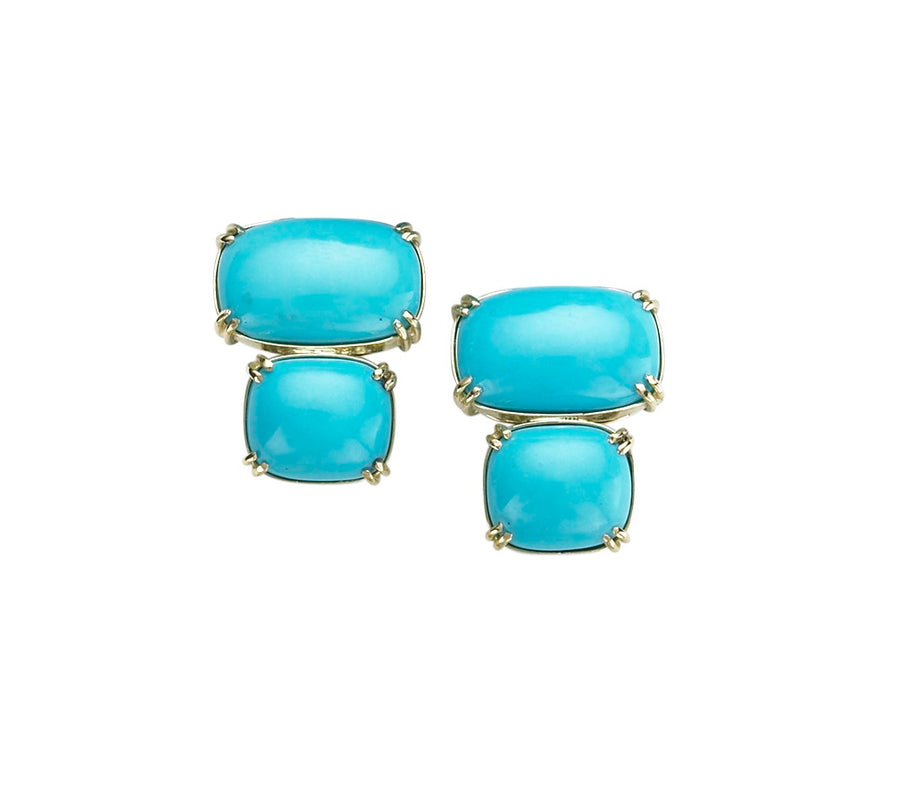 Double Turquoise Earrings