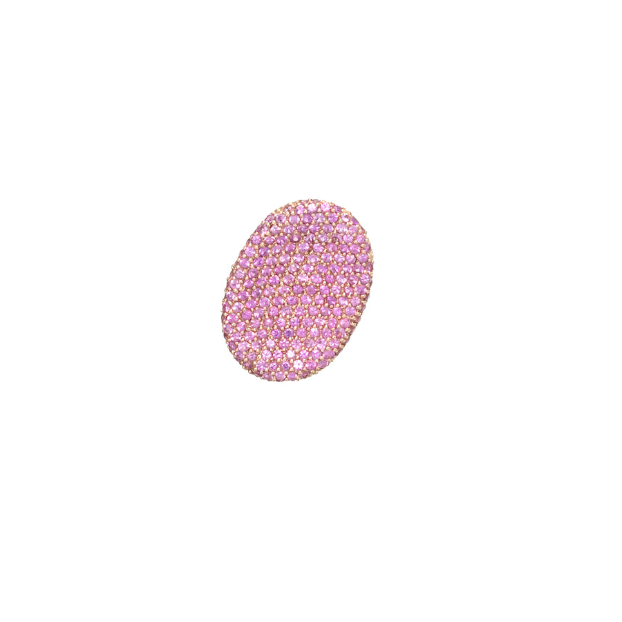 Pink Sapphire Thumbprint Ring